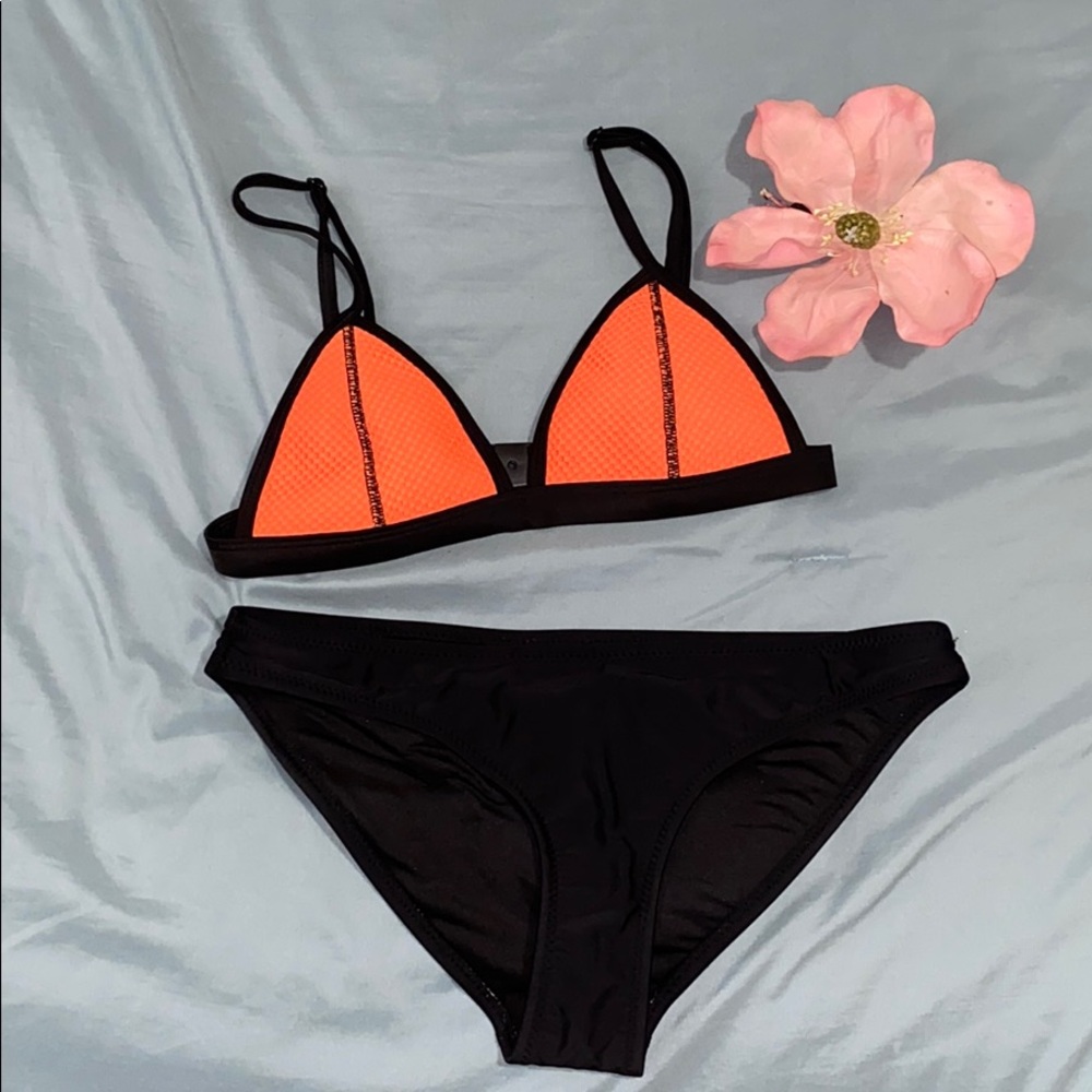 Orange & Black Swimsuit